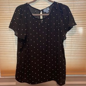 Sharaden Flutter Sleeve Blouse, CECE